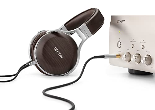 Denon AH-D5200 Marrón, Plata Supraaural Diadema Auricular - Auriculares (Supraaural, Diadema, Alámbrico, 5-40000 Hz, 3 m, Marrón, Plata)