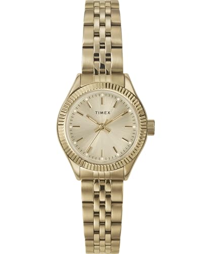 Timex Trend TW2W91000 - Reloj de Mujer 25 mm, Brazalete de Acero Inoxidable en Tono Dorado, Esfera y Caja en Tono Dorado