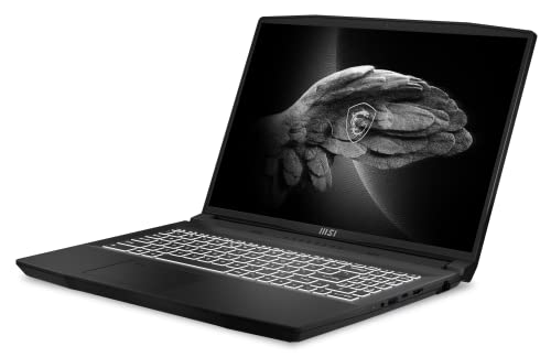 MSI Creator M16 (procesador Intel Core i7-12700H, 16 GB DDR4-3200, NVIDIA GeForce RTX 3050, 4 GB GDDR6 VRAM, 51 GB, Windows 11 Home) A12UC-284, Negro, 001584-284