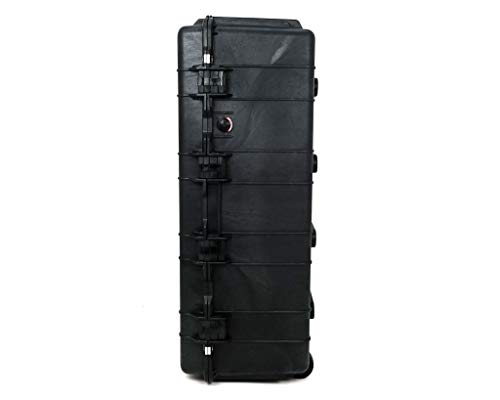 PELI 1730 Maleta de transporte técnica con ruedas para equipos electrónicos, fotográficos y audiovisuales, IP67 estanca, 167L de capacidad, fabricada en EE.UU., con espuma personalizable, color negro