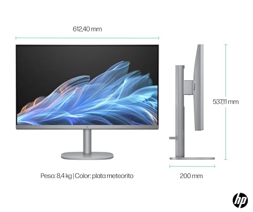 HP Pavilion 27-ca2002ss Todo en uno - Ordenador de 27" Full HD (Intel Core i7-13700T, 16GB RAM, 1TB SSD, Gráficos NVIDIA GeForce RTX 3050, Windows 11 Home) Plata y Blanco
