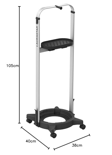 Laurastar Carrito de vapor, 40 x 10,5 x 105 cm, accesorio inteligente para vaporizar, estabilidad óptima, altura ajustable, ruedas integradas, plegable, apto para Laurastar Lift/Lift Plus/Lift