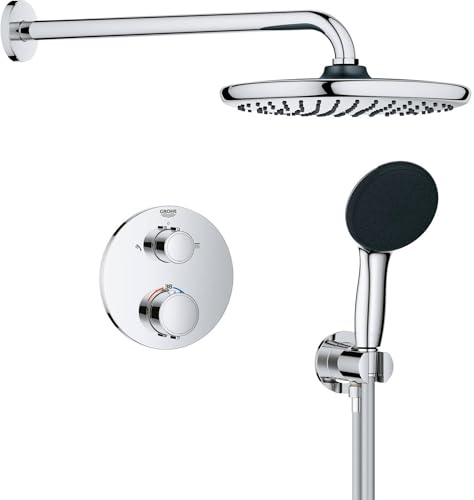 GROHE Precision Vitalio Start 250 Sistema de ducha (caja de instalación universal, set de ducha mural, teleducha), Cromo 34883000