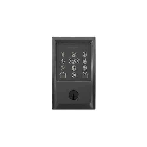SCHLAGE BE499WB CEN 622 Encode Plus - Cerradura inteligente con WiFi, color negro mate