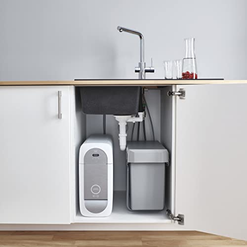 GROHE Blue Home - Grifo monomando de fregadero con función filtro de agua, caño en L, sin gas, con poco gas y con gas