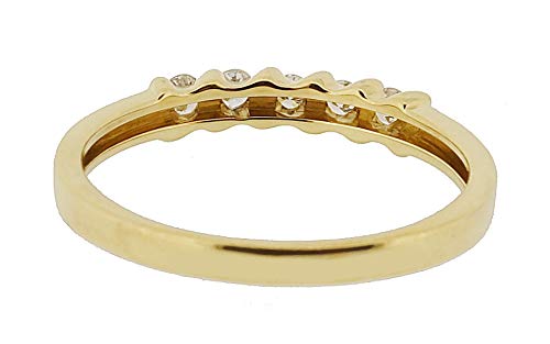 Orphelia Mujer 18 k (750) oro amarillo redondo blanco diamante