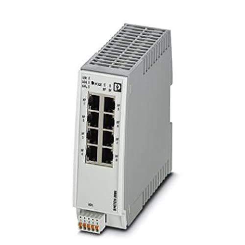 PHOENIX CONTACT FL Switch 2308 PN - Conmutador Ethernet Industrial (8 Puertos RJ45, 10/100/1000 Mbit/s, IP20, Clase de protección Profinet Conformance Class B)