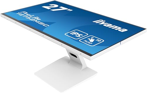 iiyama T2752MSC-W1 27" BLANCO Bonded PCAP 10P Táctil, 1920x1080, Panel IPS, Flat Bezel Free Glass Front, HDMI, Displayport, 360cd/m² ( Táctil), USB Hub 2x 3.2, Altavoces