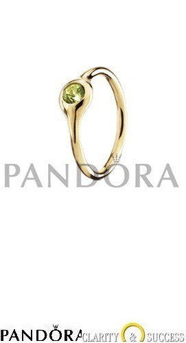 Pandora 970103PEA-60 - Anillo de oro amarillo de 18 quilates, talla 20 (19,1 mm)