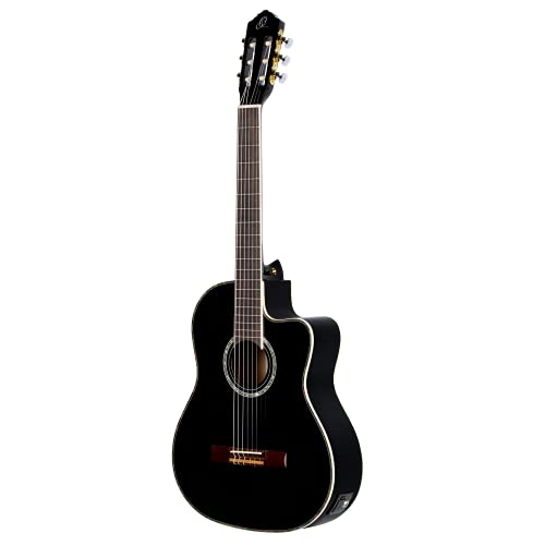 Ortega Classical Guitar Family Series Pro 44 Incluye funda BK Negro RCE141BK