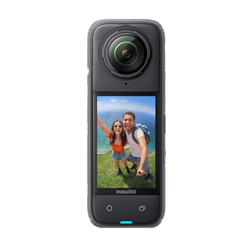 Insta360 X4 Paquete Estándar - Cámara de acción Impermeable 8K 360, Vídeo 4K Gran Angular, Efecto Selfie Stick Invisible, Protectores de Lente Extraíbles, 135 Min Batería, Edición IA, Estabilización