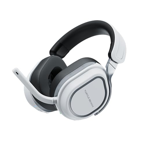 Turtle Beach Stealth 700 Blanco Playstation Auriculares de Juego Inalámbricos con 80hr Batería, Altavoces de 60 mm, Transmisores Duales y Bluetooth para PS5, PS4, PC y móviles
