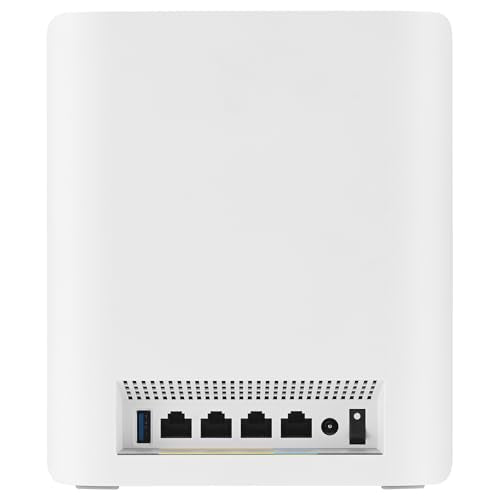ASUS ZenWiFi BT8 2-Pack - WiFi 7 Mesh tribanda, 14 Gbps, Dos Puertos 2,5G, Seguridad y Control Parental incluidos, Smart Home Master SSIDs, 4G & 5G Mobile Tethering, Blanco