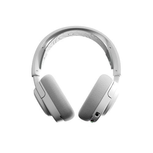 SteelSeries Arctis Nova 3P Wireless Auriculares Gaming multiplataforma - App - Batería 40h - Controladores magnéticos de neodimio - 2,4 GHz/Bluetooth - Micro extraíble - PS5, PS4, PC, Switch -Blanco
