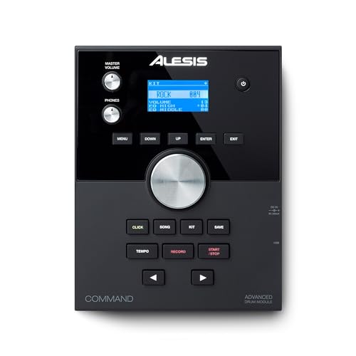 Alesis Command Mesh SE Kit Set de Batería Electrónica, Parches de Malla Doble Zona, Conexiones MIDI USB, 600 Sonidos Batería Eléctrica y Acústica