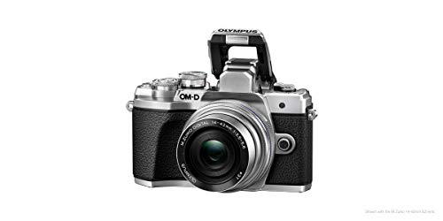 Olympus OM-D E-M10 Mark III Kit, Micro Four Thirds System Camera (16 MP, 5-Axis Image Stabilisation, Electronic Viewfinder) + M.Zuiko 14-42mm EZ Zoom Lens + M.Zuiko 40-150mm Tele Zoom, Silver/Black