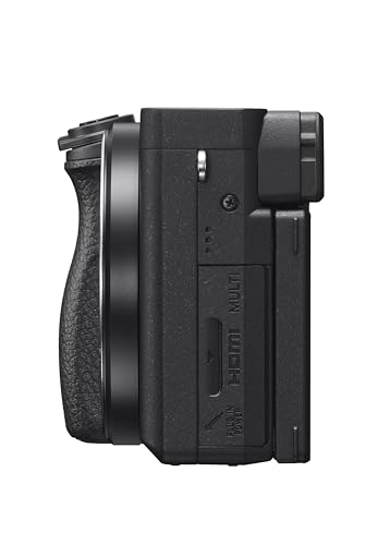 Sony ILCE6400AB.CEC Alpha 6400 Cámara Evil APS-C, Enfoque automático rápido 0.02s, 24.2 Megapíxeles, grabación de Videos en 4K y Pantalla inclinable para Vlogging, Cargador Incluido