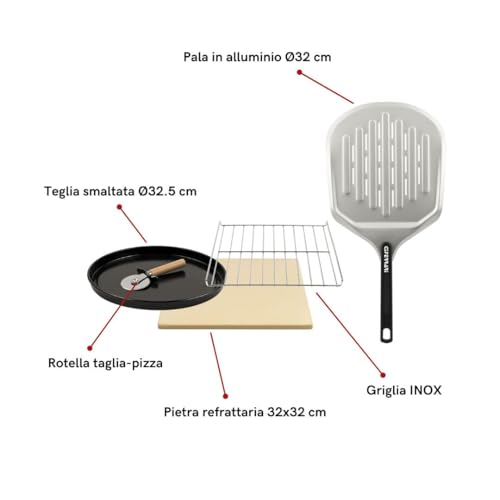 G3 Ferrari G10186 "Pronto Pizza 2 Minutos", 1700 W, Alcanza hasta 430°C, Paredes frías, Cocción en 2 minutos, Pantalla digital, 8 programas, Piedra refractaria, Accesorios y Recetario incluidos, Negro
