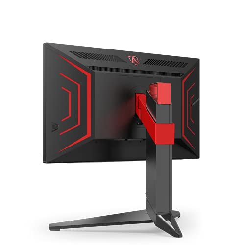 AOC Monitor Agon Gaming AG254FG - 24 pulgadas Full HD, 360 Hz, 1ms, IPS, G-Sync Nvidia Reflex, HDR 400, Ajuste de Altura, (1920x1080, 400 CD/m², HDMI 2.0/DP 1.4/USB 3.2), Negro