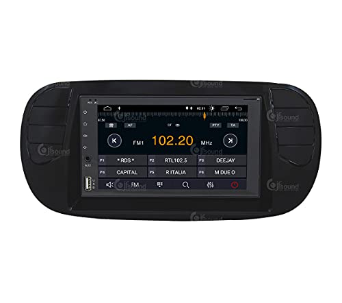 Radio de Coche para Fiat 500 Negro Mate GPS Bluetooth WiFi USB Dab+ Touchscreen 6.2" 4core Carplay AndroidAuto