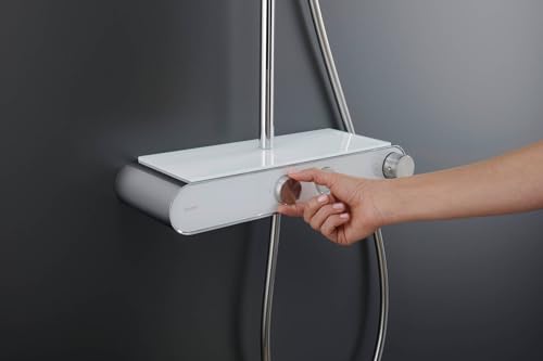 Duravit TH4382008005 Sistema de Ducha, Cromo/Blanco, 1.00