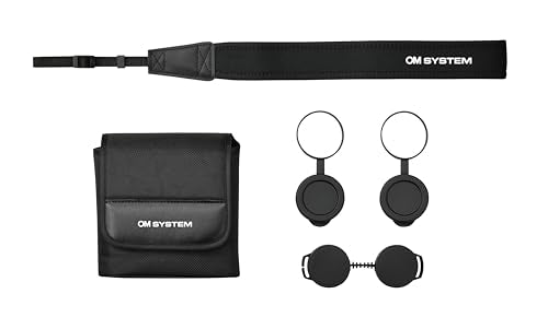 OM SYSTEM Prismáticos 10x42 Pro, Visión Natural, Clara y Luminosa, robustos, Impermeables, Delgados, diseño Sencillo - para Viajar, Hacer Senderismo, Deportes y observación a Corta Distancia