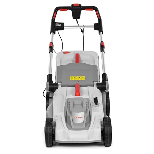 IKRA cortacésped eléctrico IERM 2043 T, 2000W, 5 posiciones de ajuste de altura de corte 30-75mm, ancho de corte 43cm