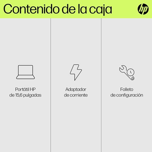 HP 15-fd0375ns - Ordenador portátil de 15.6" FHD (i3-N305, 8GB RAM, 512GB SSD, Intel UHD Graphics, Windows 11) Plata - Teclado QWERTY Español