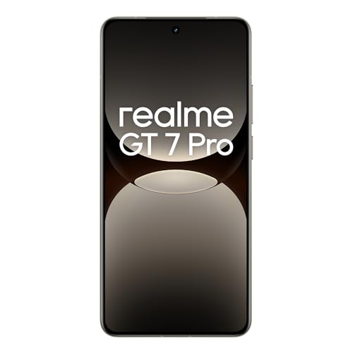 realme Smartphone GT 7 Pro 5G Teléfono Móvil 12+256GB, Procesador Snapdragon 8 Elite, Pantalla RealWorld Eco², Cámara de instantáneas ultranítidas con IA, Gris, Exclusivo de Amazon