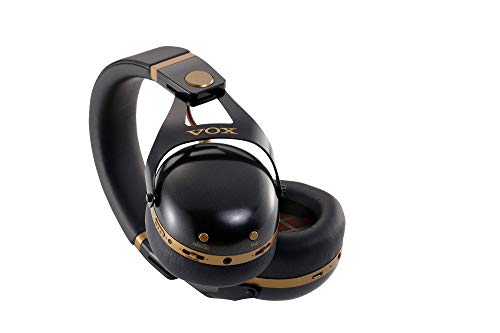 VOX VH-Q1 - Auriculares inteligentes con cancelación de ruido para guitarristas, color negro y dorado