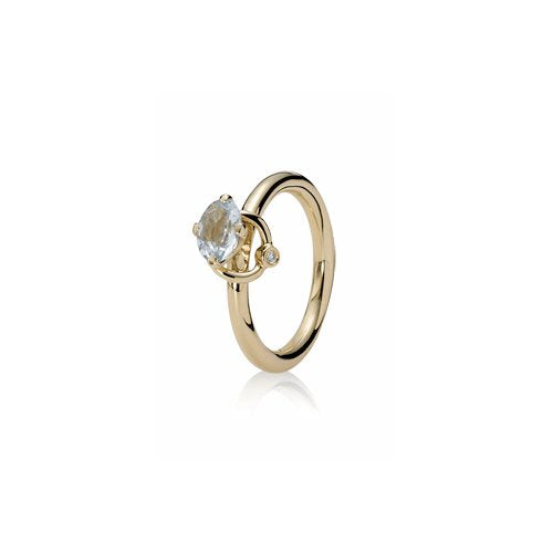 Pandora 150143AQ-52 - Anillo de mujer de oro amarillo (14k)