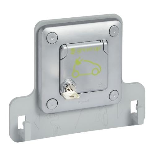 Toma de empotrarrecarga vehiculo electrico Legrand 077857 2P+TT Green UP 3.2 kVA