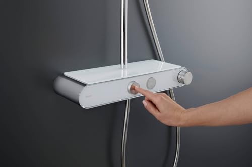 Duravit TH4382008005 Sistema de Ducha, Cromo/Blanco, 1.00