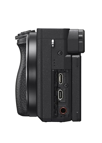 Sony ILCE6400AB.CEC Alpha 6400 Cámara Evil APS-C, Enfoque automático rápido 0.02s, 24.2 Megapíxeles, grabación de Videos en 4K y Pantalla inclinable para Vlogging, Cargador Incluido