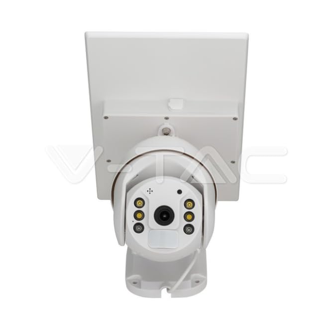 V-TAC HD Smart Solar Energy PTZ Camera With Sensor White Body