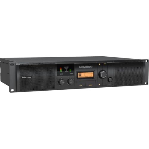 Behringer NX6000D Amplificador de potencia clase D ultraligero de 6000 vatios con control DSP y compensación de impedancia de altavoz SmartSense