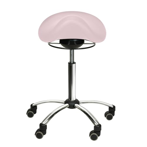 Silla de sillín Comfort con mecanismo de giro rosa