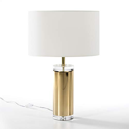 LAMPARA SOBREMESA 12X12X44 ACRILICO/METAL DORADO SIN PANTALLA