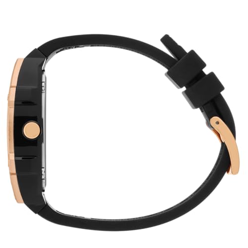 ICE-WATCH - Ice boliday Black Rose-Gold - Reloj Negro para Hombre con Correa de Silicona - 023315 (Medium)