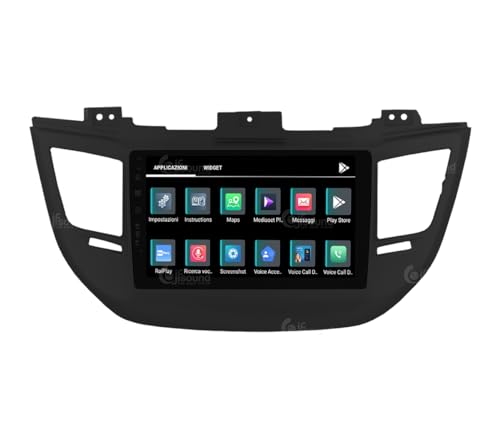 Radio de Coche para Hyundai Tucson Negro (con navegación y cámara de visión Trasera de Serie a Partir de 2018 Nuevo Plug) Android GPS Bluetooth WiFi USB Dab+ Touchscreen 9" 8core Carplay AndroidAuto