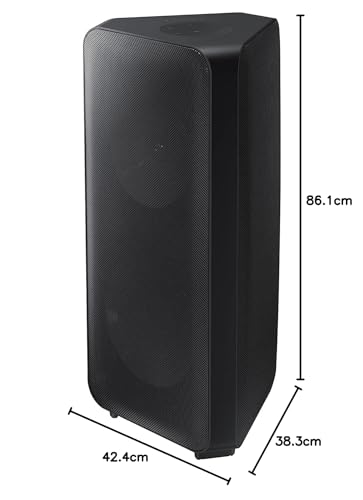 SAMSUNG MX-ST90B/ZF Torre de Sonido con Sonido Bidireccional, 1700W de Potencia, Ruedas integradas, Modo Karaoke, Resistente al Agua, Negro