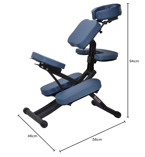 Master Massage Rio professionell Mobil Klappbar Luxus Massagestuhlpaket mit Tragetasche, König Blau Río, Aluminio, Rey Azul, Extra Breit