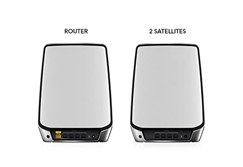 NETGEAR Orbi Mesh WiFi 6 (RBK853) | WiFi Mesh Router con 2 satélites extensores | Cobertura Mesh Tribanda AX6000 para toda la casa de hasta 525 m2 y 100 Dispositivos