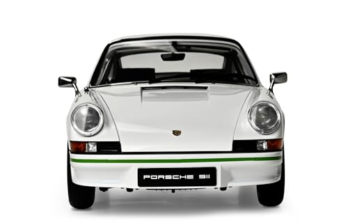 IXO Colecciones 1:8 IXO Porsche 911 RS 2.7 Blanco/Verde - modelismo, maquetas, Kit de construcción, Kit de maquetas, 713 Piezas, Kit de construcción de Coches