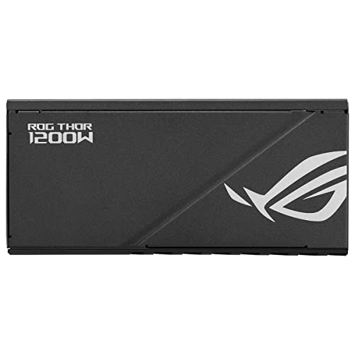 ASUS ROG Thor 1200W Platinum II - Fuente de alimentación Modular (1200 Watt, 80+ Platinum, Lambda A++, Disipadores ROG, Ventilador PWM 135 mm, 0 dB, Pantalla OLED, Cables apantallados, Aura Sync)