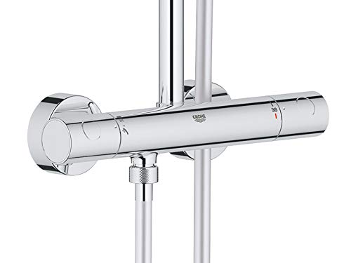 Grohe 27964000 Euphoria 210 - Sistema de ducha con termostato, cabezal de ducha redondo 210mm