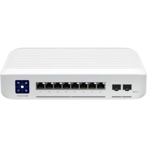 Ubiquiti Networks Switch UniFi 8xRJ45 25G/2xSFP+ 10G Managed PoE+ Wall-Mountable, Touchscreen, 120W PoE