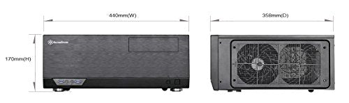 SilverStone SST-GD09B - Grandia HTPC ATX Carcasa de ordenador, Rendimiento silencioso con alto flujo de aire, negro