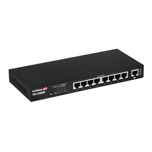 Edimax TGS-3109XT - Conmutador Inteligente Web de 8 Puertos 2.5GbE con 1 Puerto Multi-Gigabit de 10GbE