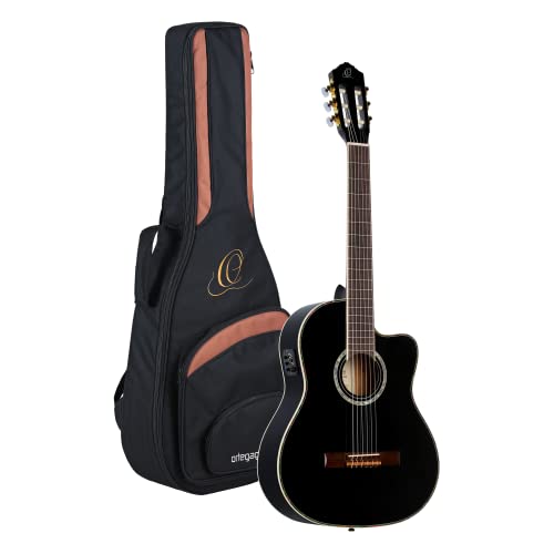 Ortega Classical Guitar Family Series Pro 44 Incluye funda BK Negro RCE141BK